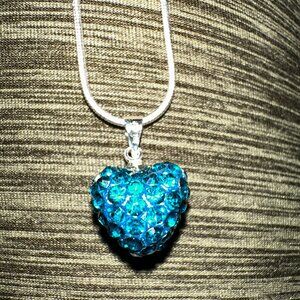 cz bead heart necklace